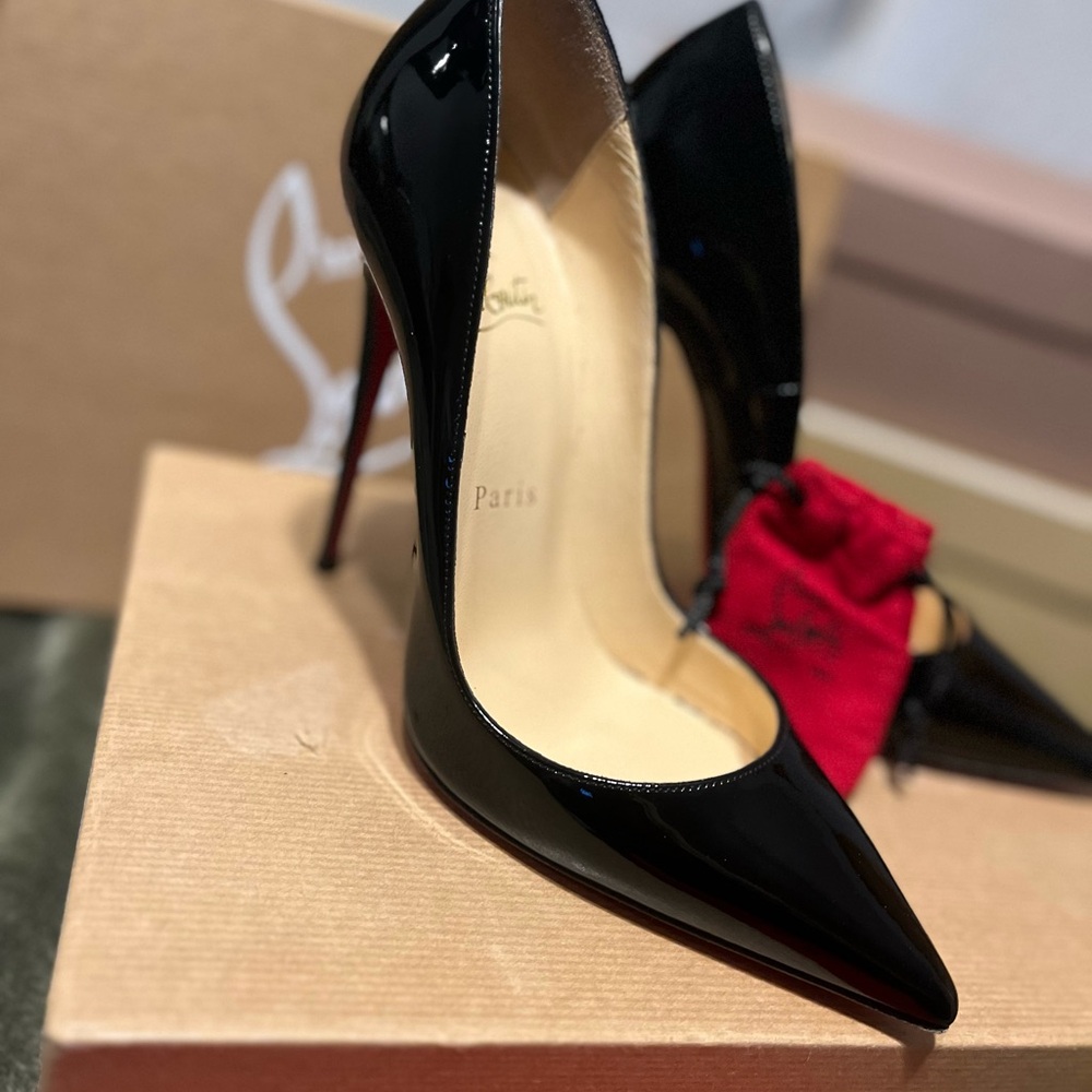 Christian Louboutin Black Patent So Kate